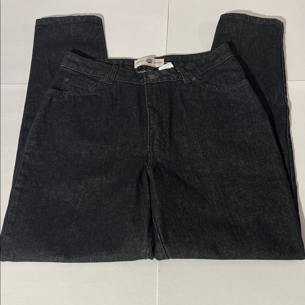 Authentic Vintage The Gap 80s Black Tapered Denim Jeans 100% Cotton sz 14